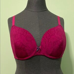 Cacique Fuchsia Look Lace Bra